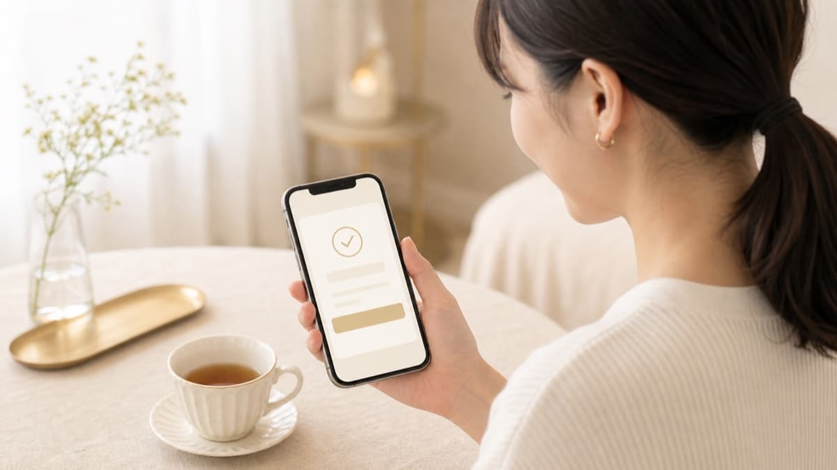予約確定のご連絡のイメージ